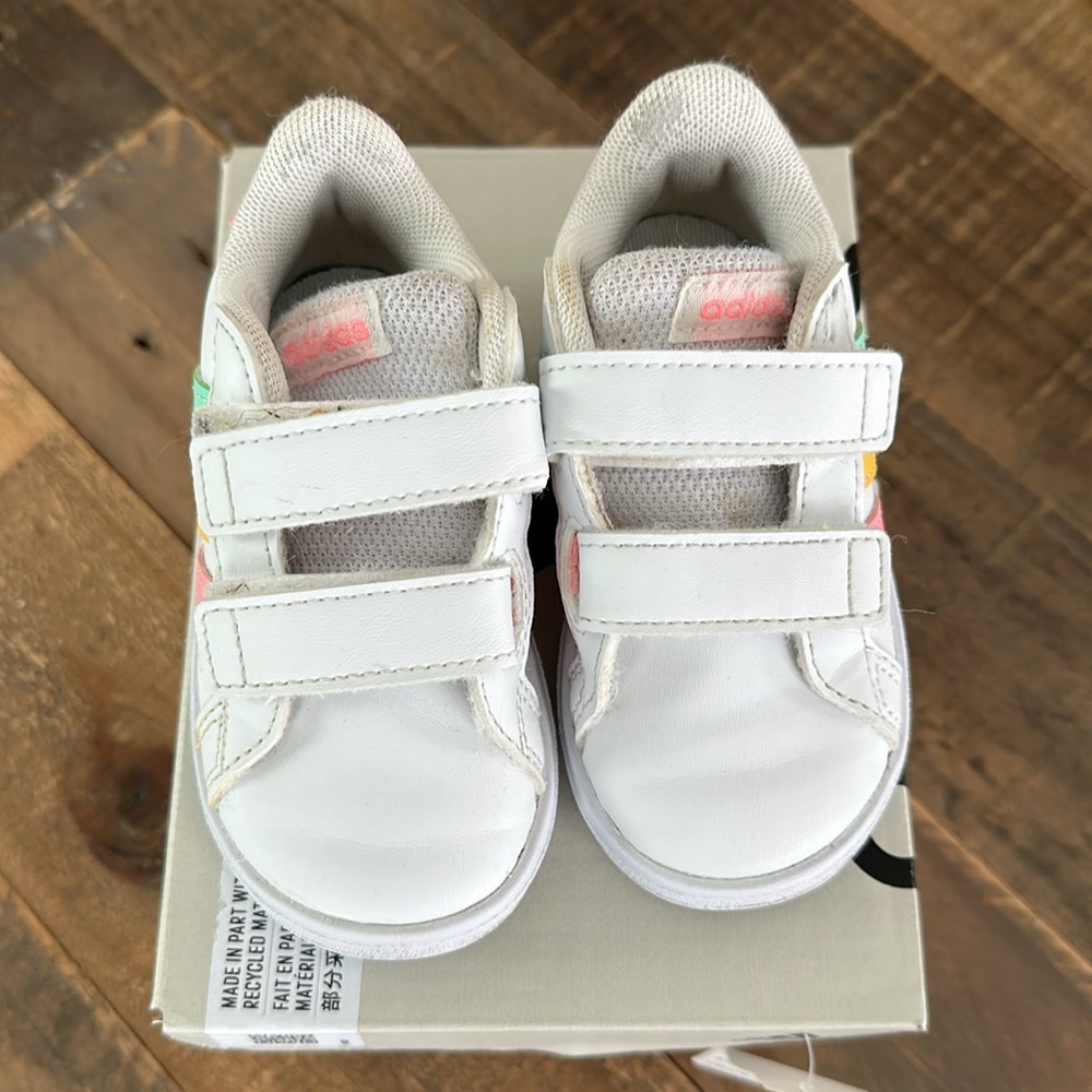Adidas Grand Court 2.0 toddler - white - sz 5